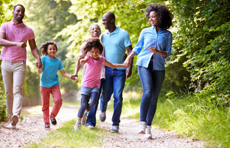 people walking on a trail to a wellness center pleasant view tn